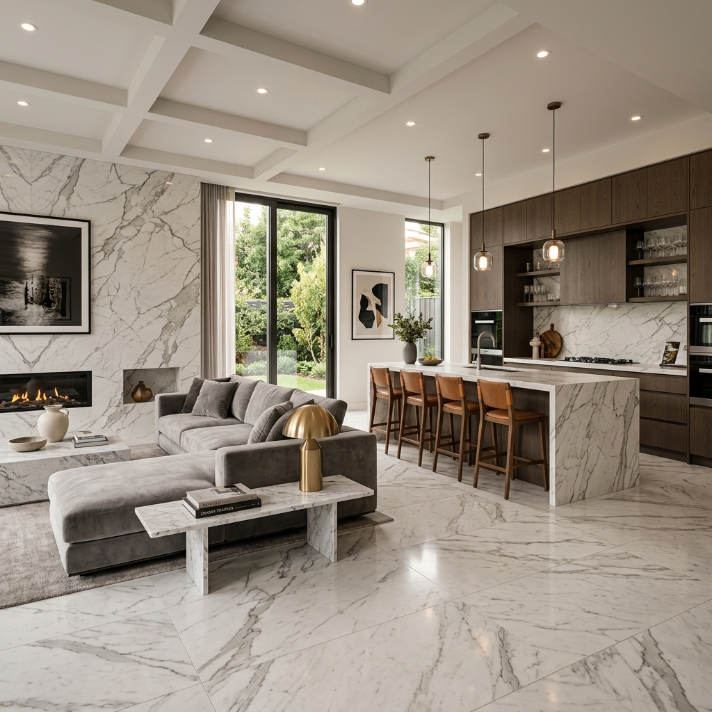 Marble Look Vitrified Tiles